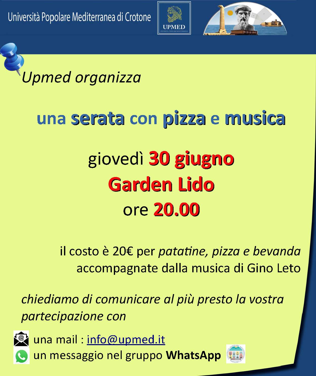 Upmed 30 giugno